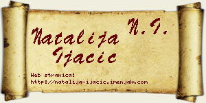 Natalija Ijačić vizit kartica